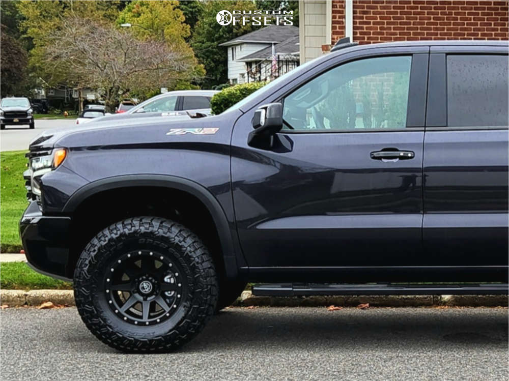 2023 Chevrolet Silverado 1500 with 17x8.5 0 Icon Alloys Rebound and 35/ ...