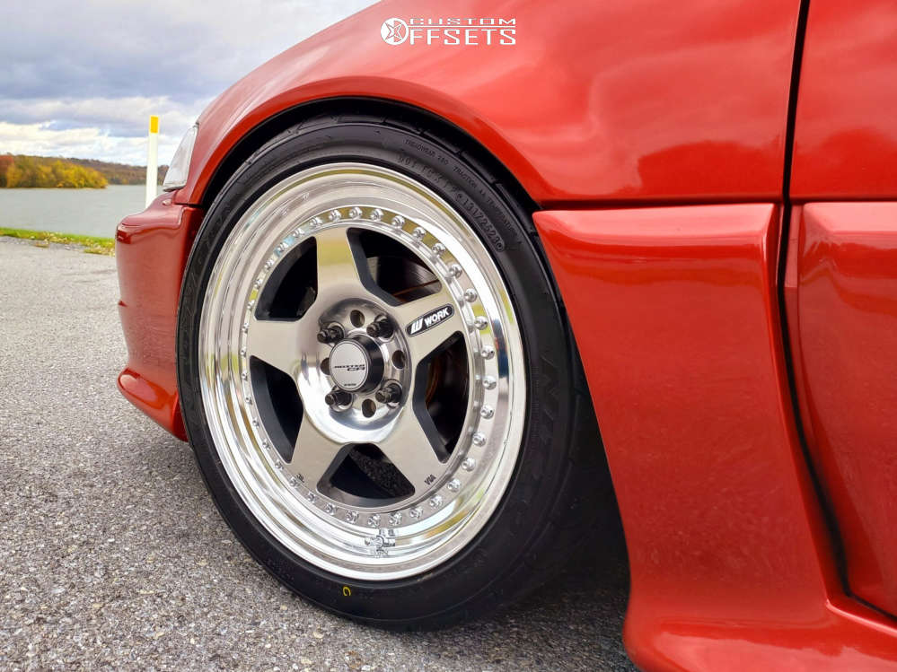 1990 Honda Civic with 16x7 35 Work Meister Cr01 and 205/40R16