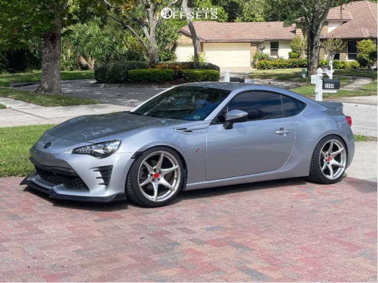 2017 Toyota 86 with 18x9.5 22 Kansei Tandem and 225/45R18 Hankook