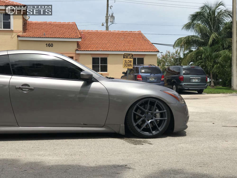 2008 INFINITI G37 with 19x9 35 Velgen Vmb5 and 235/40R19 BFGoodrich