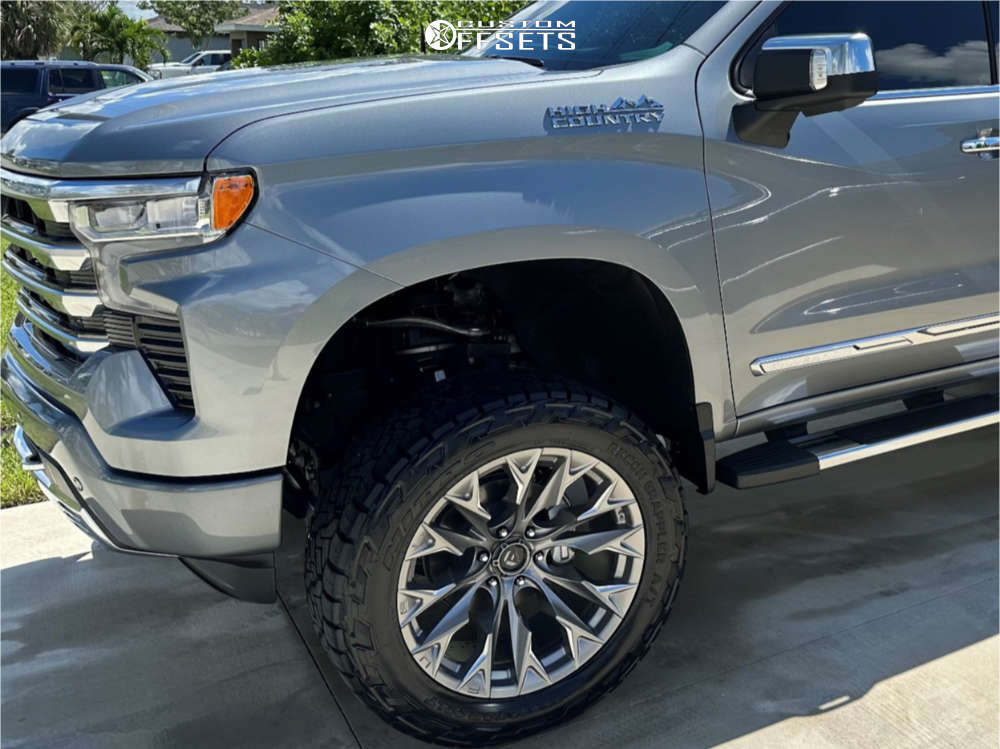 2023 Chevrolet Silverado 1500 with 22x10 18 Fuel Flame 6 and 35/12
