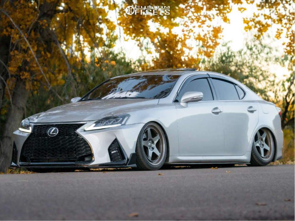 2011 Lexus IS250 with 18x9 35 Kansei Knp and 245/35R18 Continental