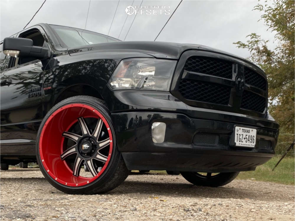 アメリカントラック 2018 Ram 1500 with 24x14 -76 American Truxx Vortex and 305/35R24