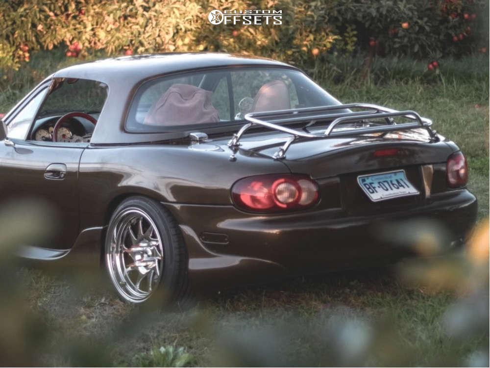 2002 Mazda Miata with 16x9 15 Whistler Kr7 and 205/45R16