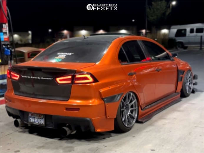 2010 Mitsubishi Lancer with 18x10.5 15 SSR Gtx01 and 245