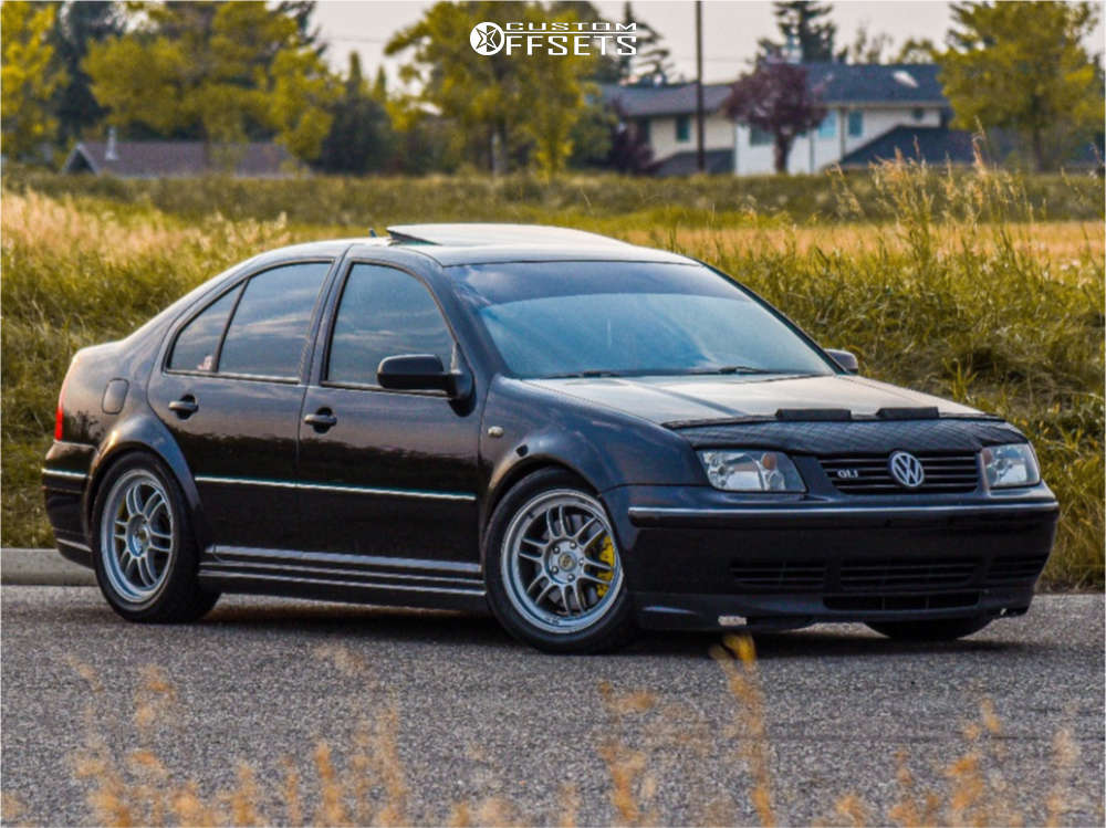 2004 Volkswagen Jetta with 17x7.5 48 Enkei Rpf1 and 235/45R17
