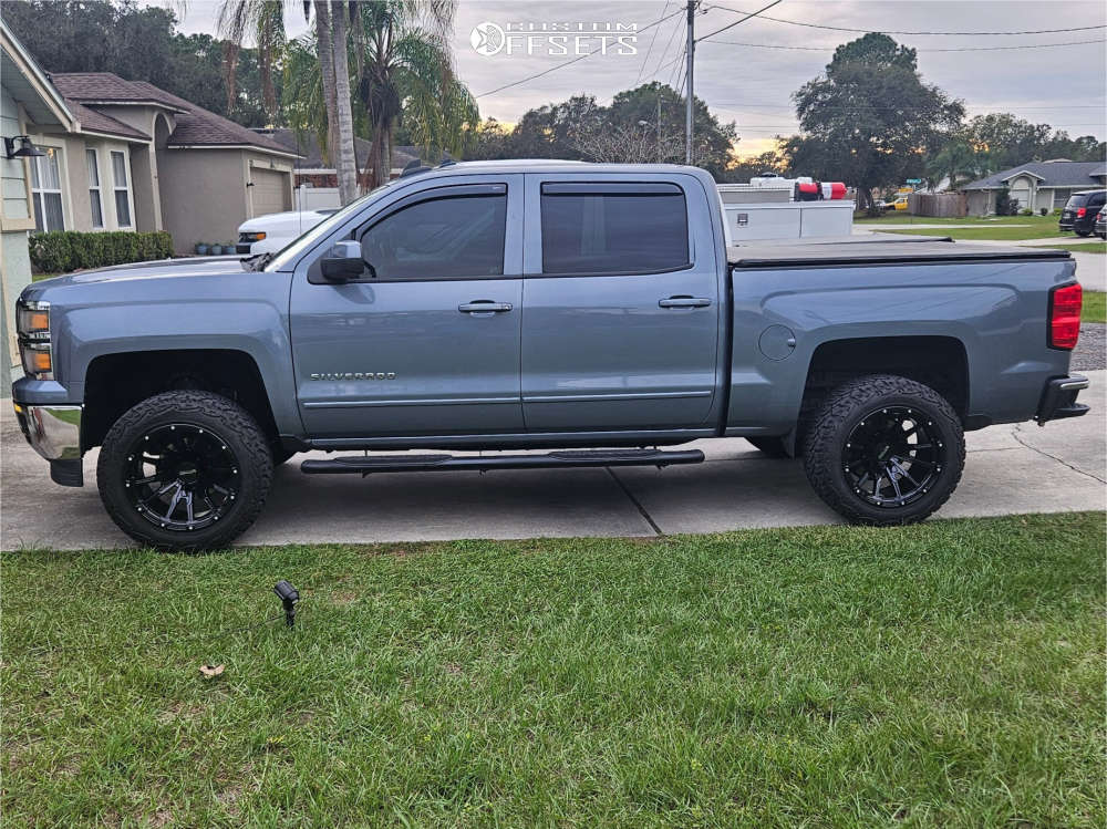 1 2015 Silverado 1500 Chevrolet Lt Rough Country Suspension Lift 3in Anthem Off Road Talon Gloss Black