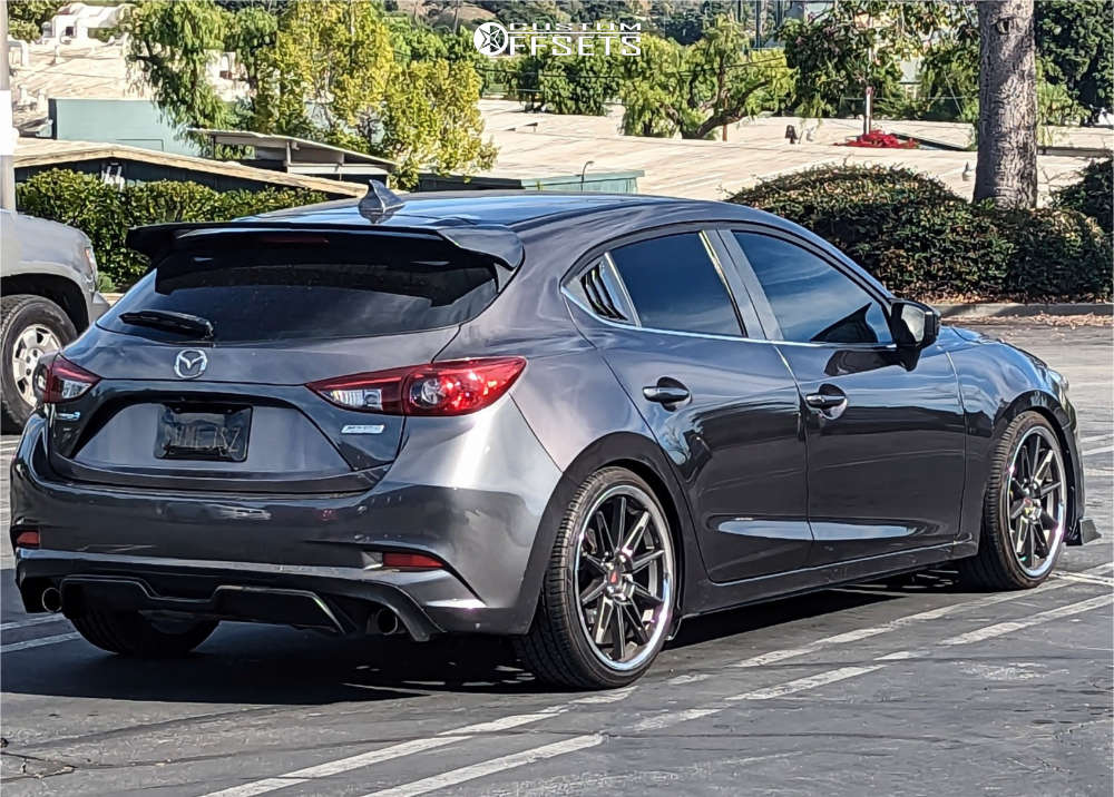 2018 Mazda 3 with 19x8.5 35 Ferrada Cm2 and 225/35R19 Lexani Lx