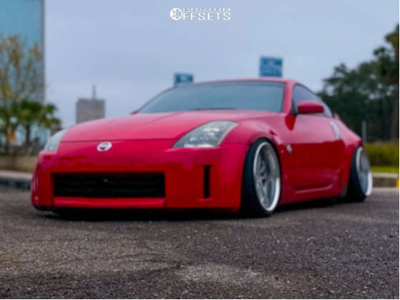 2003 Nissan 350Z with 18x10 0 Work Bersaglio and 225/40R18