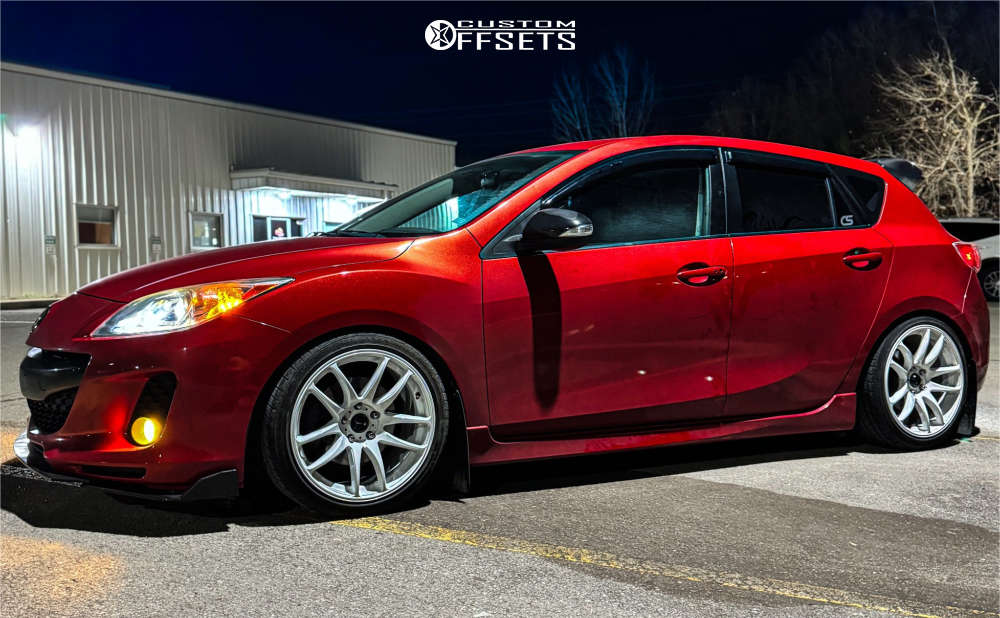2012 Mazda 3 with 18x8.5 35 Vors Tr4 and 225/45R18 Vercelli Strada