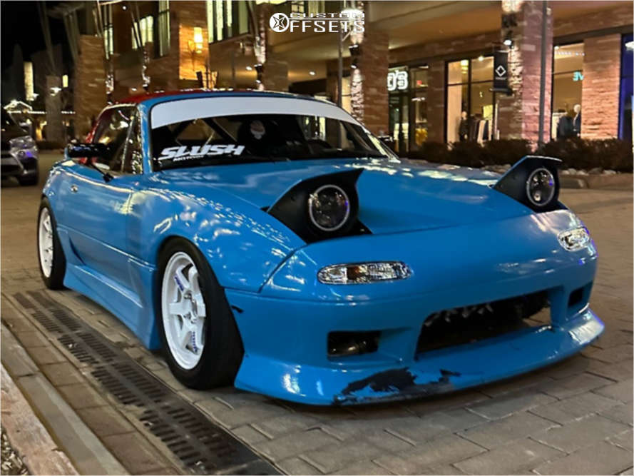 1993 Mazda Miata with 15x8 35 Volk Te37 and 205/50R15 Nitto Neo