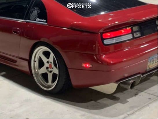 1993 Nissan 300ZX with 18x9.5 22 Kansei Knp and 225/40R18 Nitto