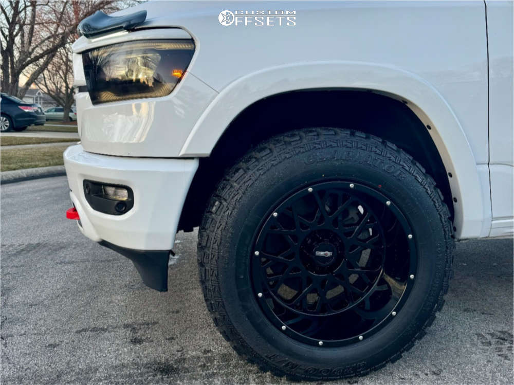 20 Inch Vision Rocker 2020 Ram 1500 with 20x12 -51 Vision Rocker and 35/12.5R20 Gladiator ...