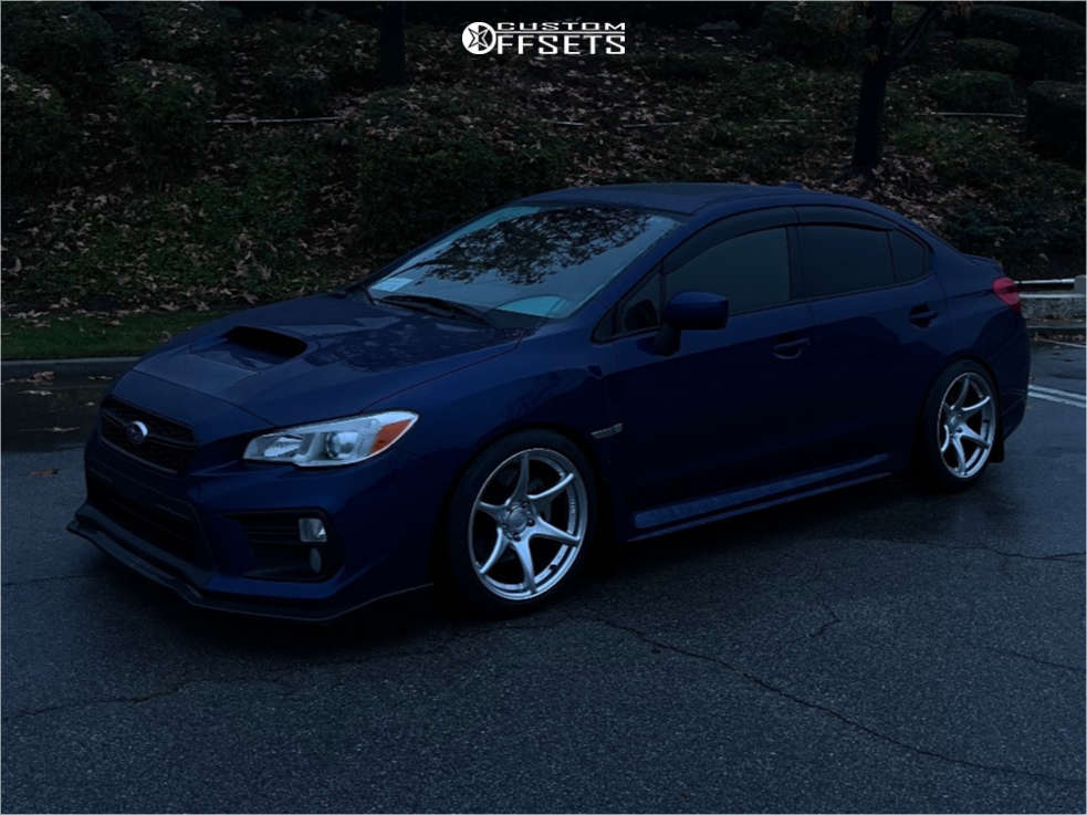 2021 Subaru WRX with 18x9.5 22 Kansei Tandem and 245/40R18