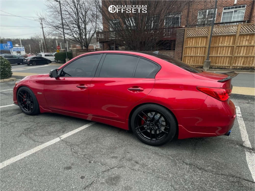 2017 INFINITI Q50 with 19x9.5 35 Enkei Ty5 and 255/40R19 Continental