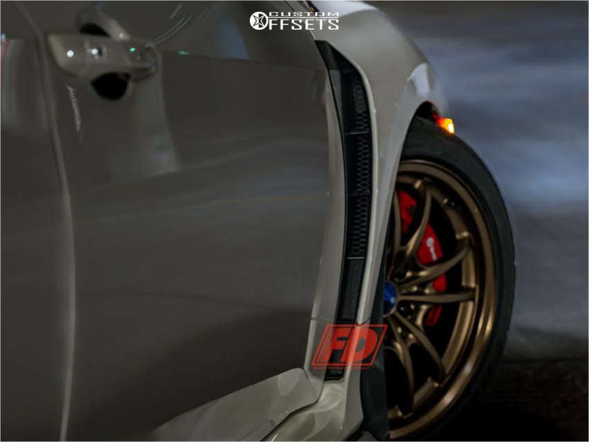 2018 Honda Civic with 18x9.5 7.021 Mugen Mf10 and 275/35R18 Falken