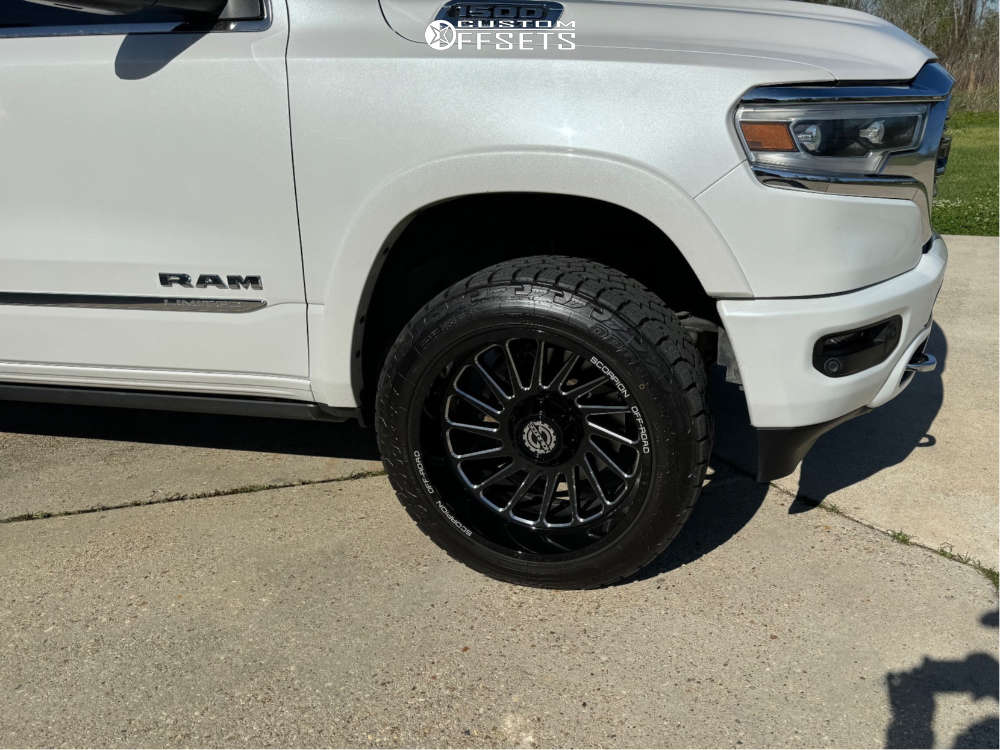2019 Ram 1500 with 22x12 -44 Scorpion Saw and 305/45R22 Toyo Tires Open ...