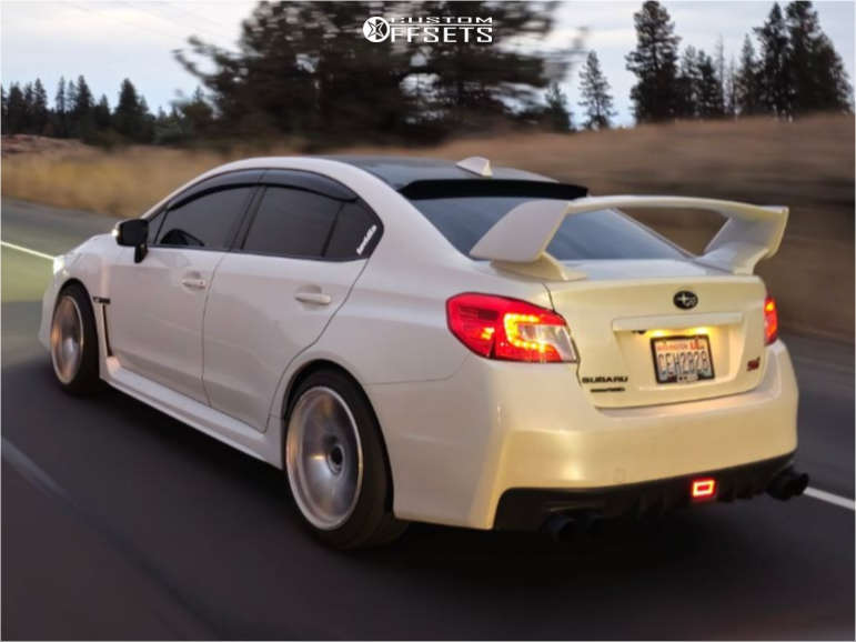 2015 Subaru WRX STI with 18x9.5 22 Vors Tr4 and 235/40R18 Lexani Lxuhp ...