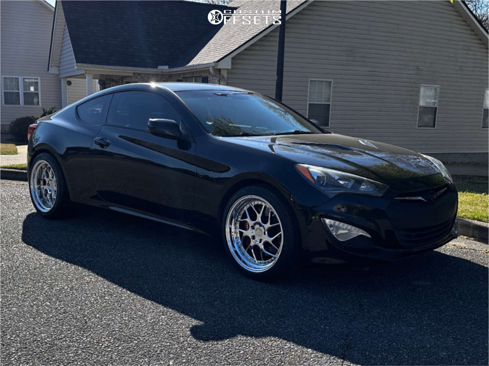 2014 Hyundai Genesis Coupe with 19x9.5 22 Aodhan Ds01 and