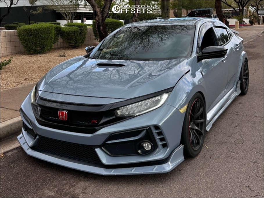 2021 Honda Civic with 18x9.5 38 Gram Lights 57transcend and 275