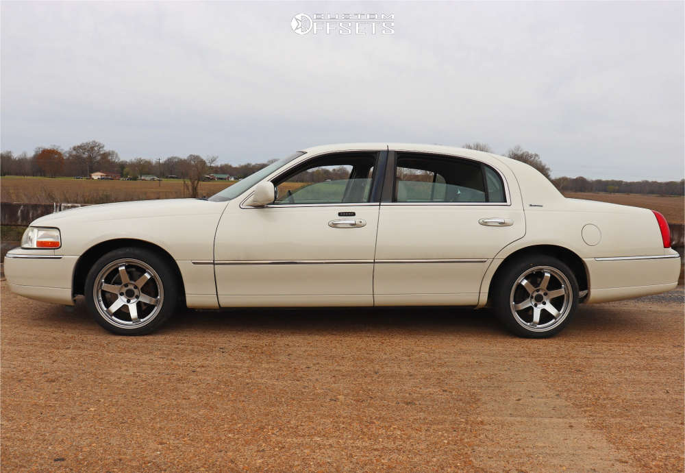 2003 Car Rear 2003 Lincoln Town Car with 18x8.5 35 AVID1 Av6 and 235/40R18 Vercelli ...