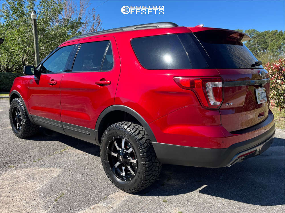 2017 Ford Explorer with 18x9 18 Moto Metal Mo970 and 265/60R18 Cooper