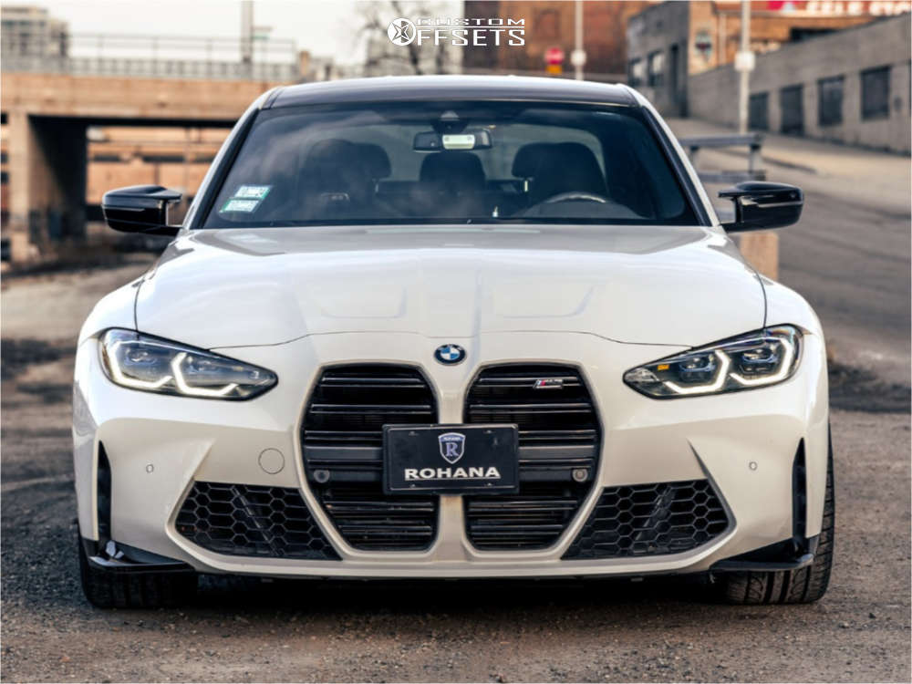 2024 BMW M3 with 20x10 15 Rohana Rfx11 and 275/30R20 Pirelli PZERO and ...