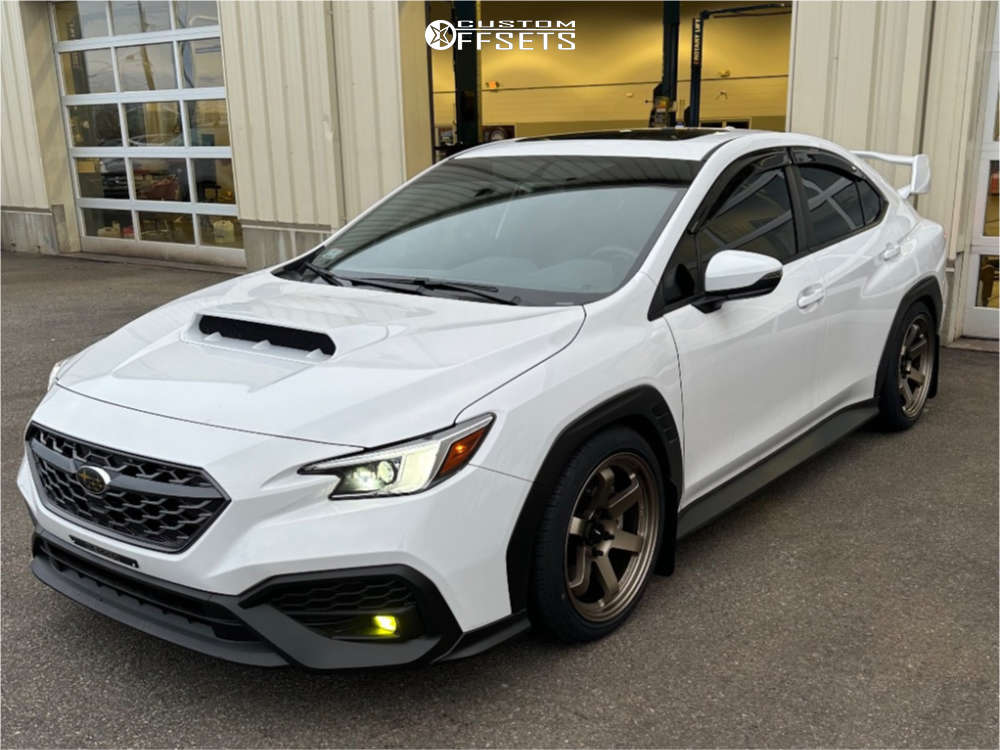 2023 Subaru WRX with 18x9.5 35 AVID1 Av6 and 245/40R18 Vercelli
