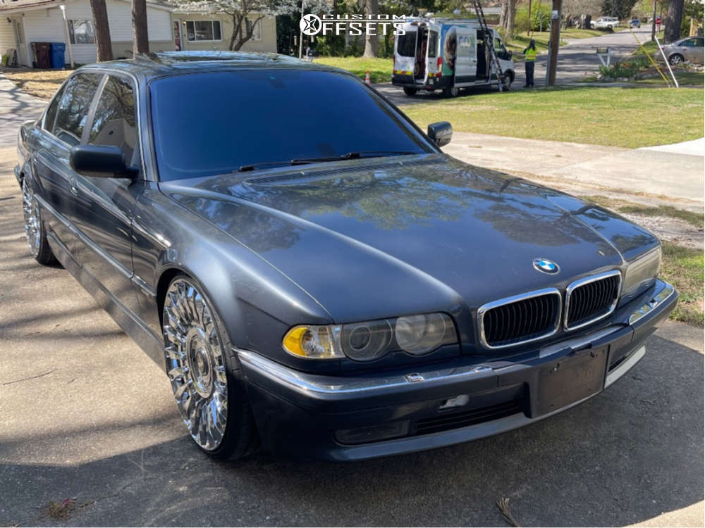 2001 BMW 740iL with 22x9 15 DUB Honcho and 235/30R22 Lexani Lx