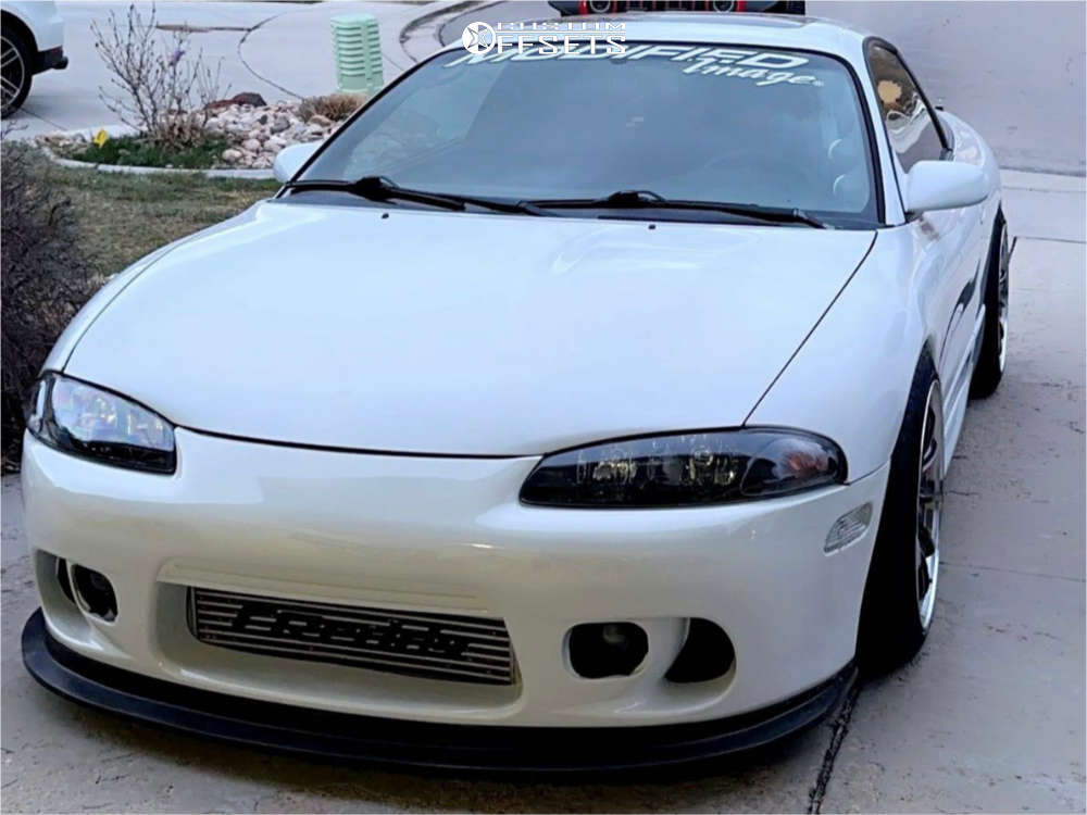 1999 Mitsubishi Eclipse with 18x9.5 22 Work Emotion Zr10 and 235