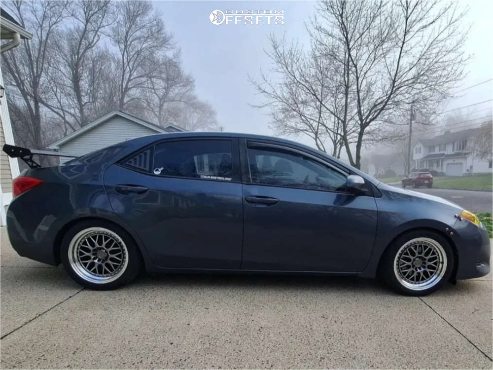 2018 Toyota Corolla with 17x8 35 Aodhan Ah02 and 245/40R17 Radar Dimax ...