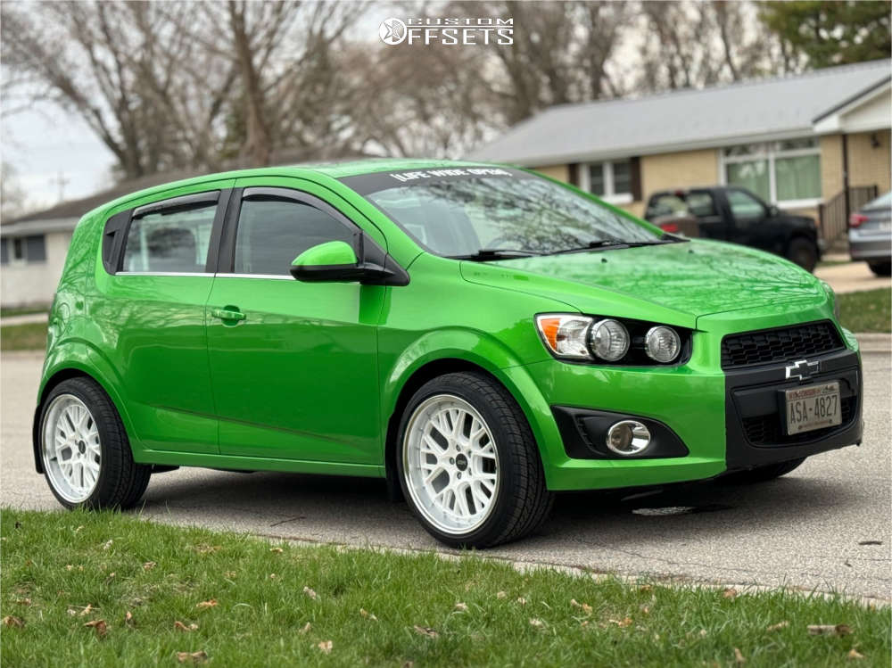 2014 Chevrolet Sonic with 18x9.5 35 ESR Cs11 and 235/40R18