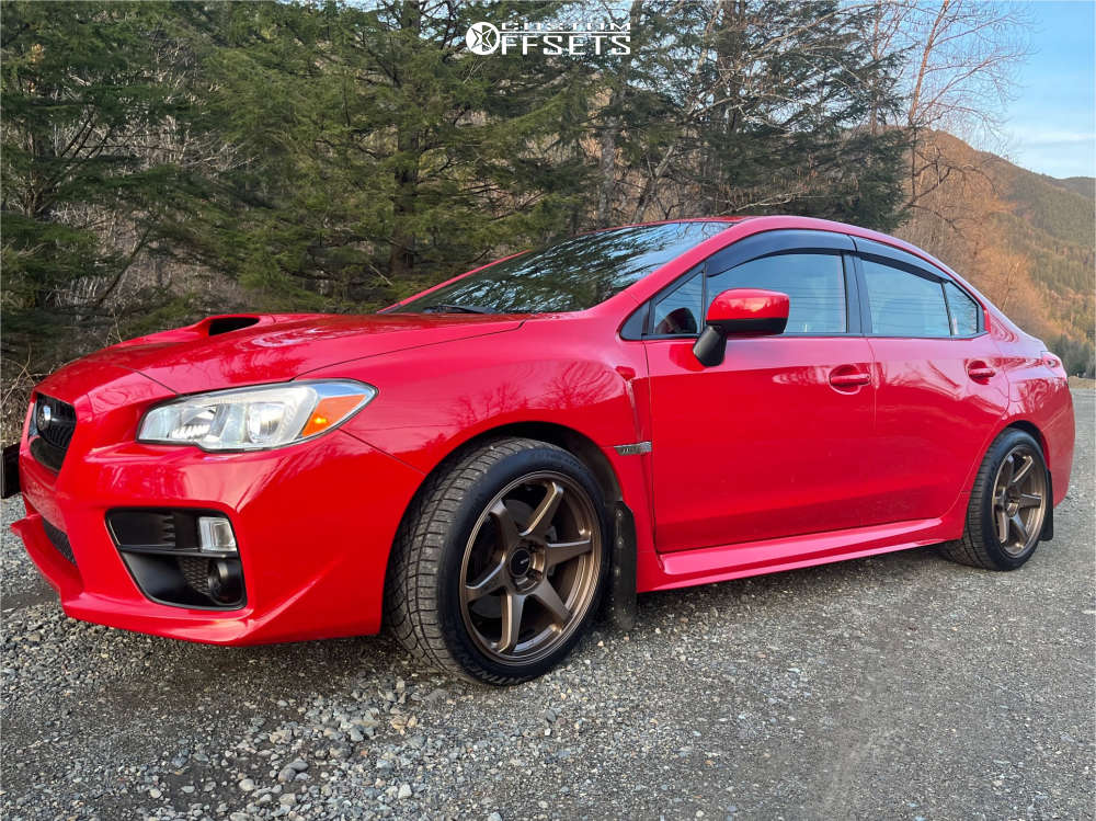 2016 Subaru WRX with 18x9.5 38 Enkei T6r and 265/35R18