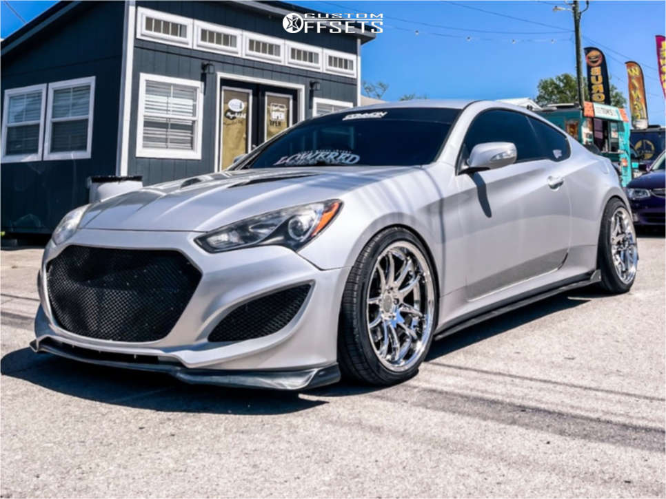 2015 Hyundai Genesis Coupe with 19x10.5 22 Aodhan DS02 and