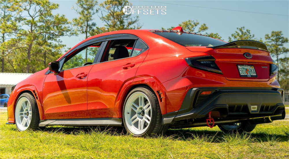 2023 Subaru WRX with 18x9.5 25 MST Suzuka and 245/40R18 Dunlop Sp