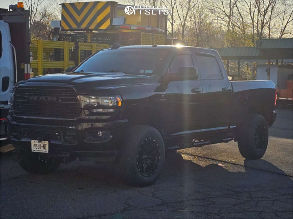 1 2021 2500 Ram Big Horn Rough Country Suspension Lift 3in Anthem Off Road Talon Gloss Black