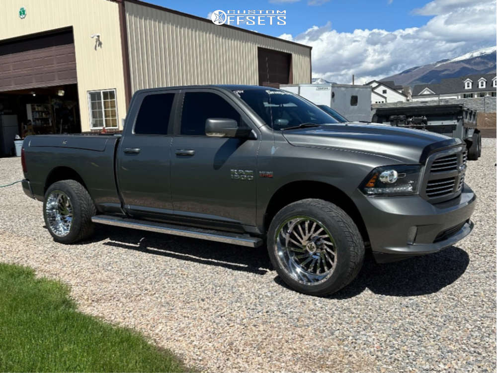 2013 Ram 1500 with 22x12 -51 ARKON OFF-ROAD Caesar and 305/55R22