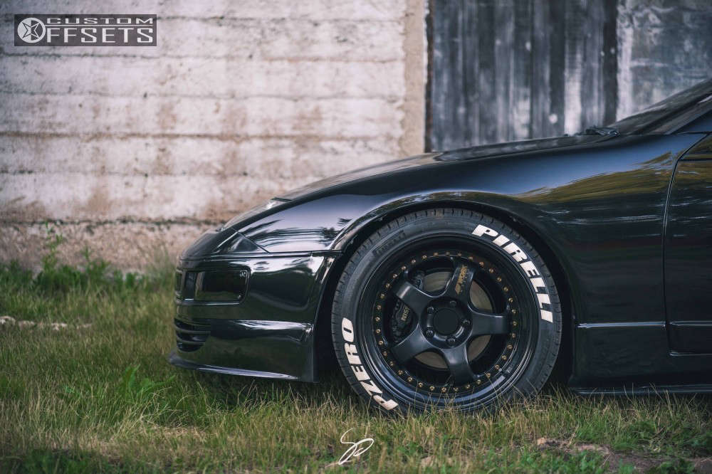 1990 Nissan 300ZX with 18x9 22 Work Meister S1 3p and 245