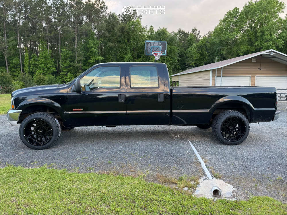 1999 Ford F-250 Super Duty with 22x12 -51 Vision Rocker and 33/12.5R22 ...