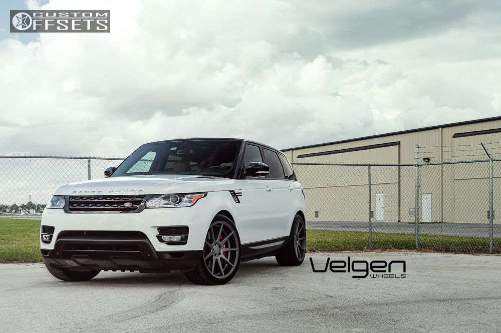2015 Land Rover Range Rover Sport with 22x10.5 37 Velgen VMB9 and 285 ...