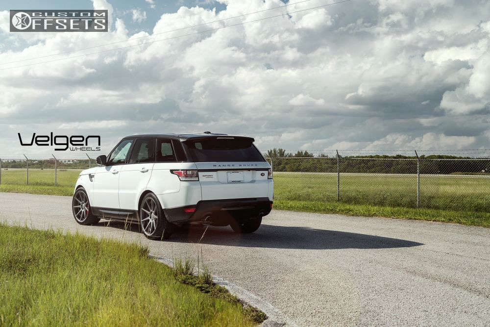 2015 Land Rover Range Rover Sport with 22x10.5 37 Velgen VMB9 and 285 ...