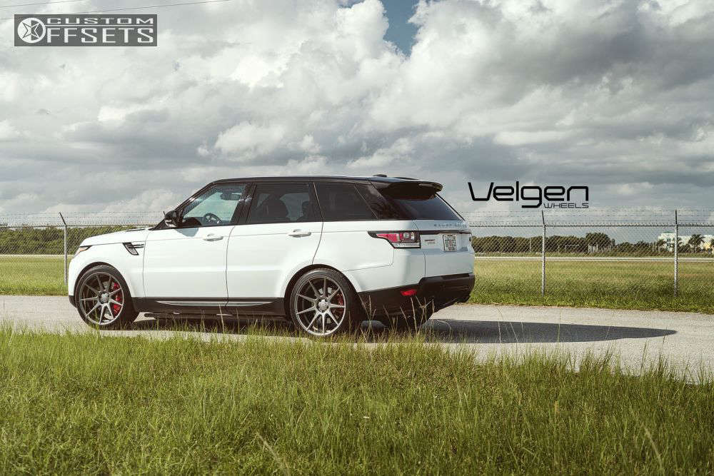 2015 Land Rover Range Rover Sport with 22x10.5 37 Velgen VMB9 and 285 ...
