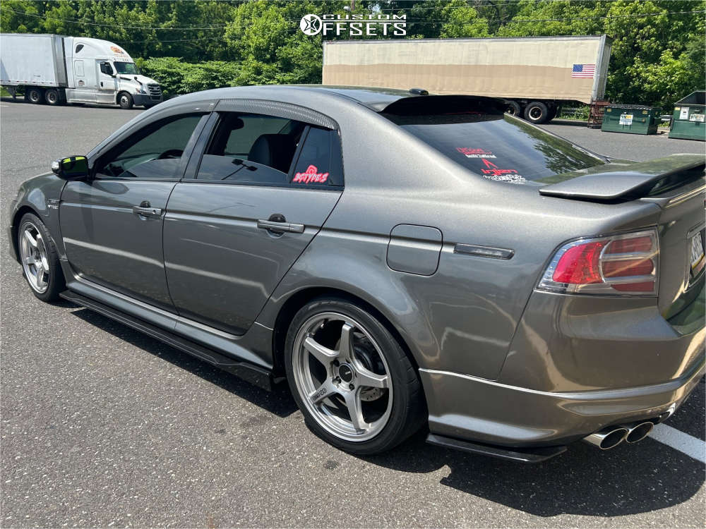 2008 Acura TL with 18x8.5 38 Enkei Ts-5 and 235/40R18 Nitto
