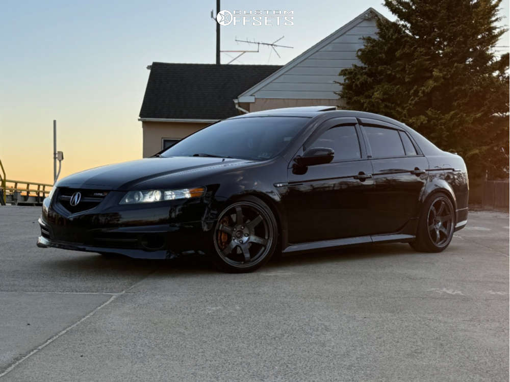 2008 Acura TL with 18x9.5 22 Volk Te37 Saga Sl and 225/40R18