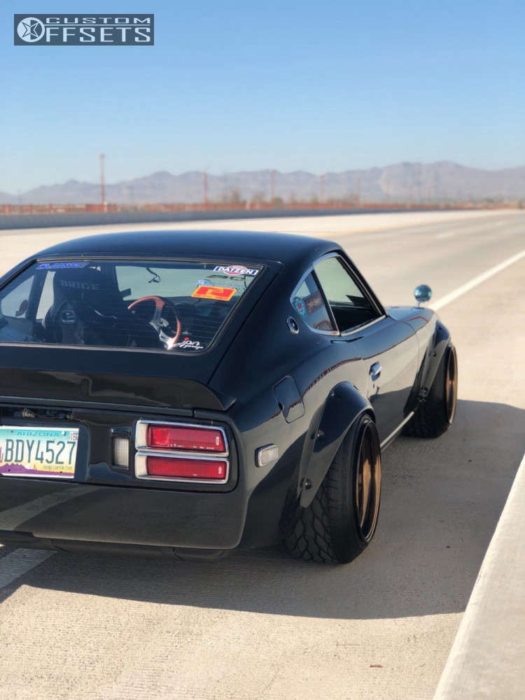 1976 Datsun 280Z with 16x11 -34 SSR Sp1 and 225/45R16 BFGoodrich G ...