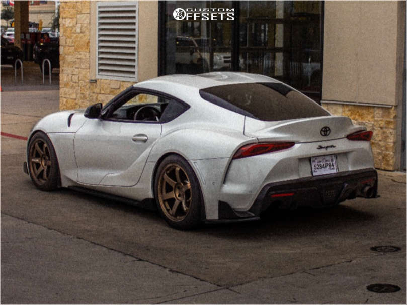 2021 Toyota GR Supra with 18x9.5 38 Volk Te37 Saga S-plus and 275