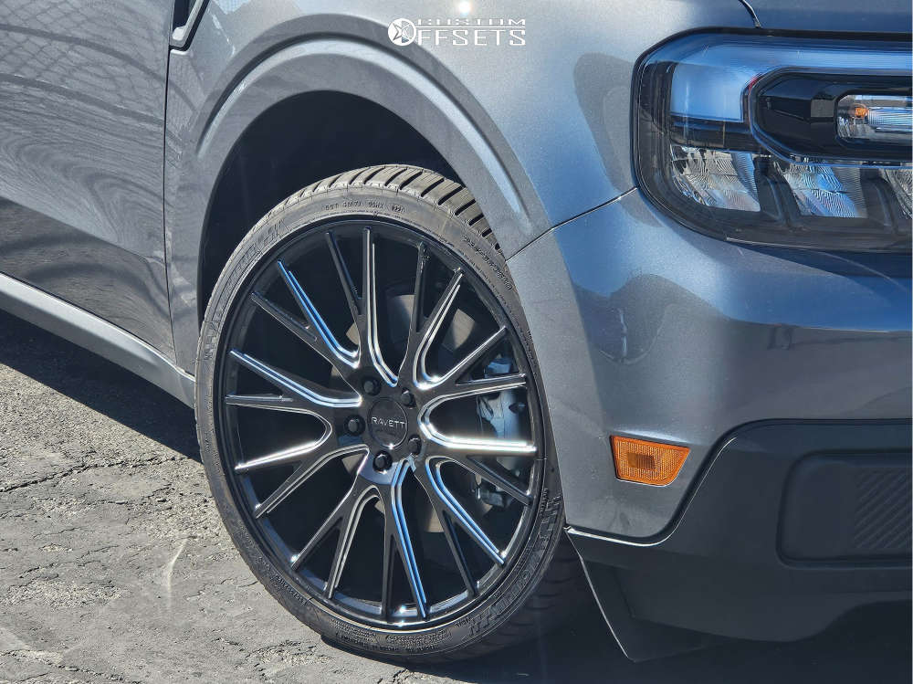 2024 Ford Maverick with 20x8.5 38 Ravetti M12 and 235/35R20
