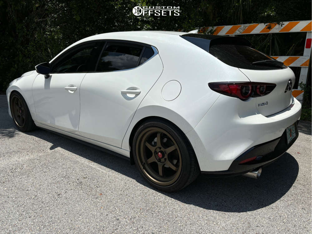2024 Mazda 3 with 18x8.5 35 Aodhan Ah08 and 215/45R18 Bridgestone ...