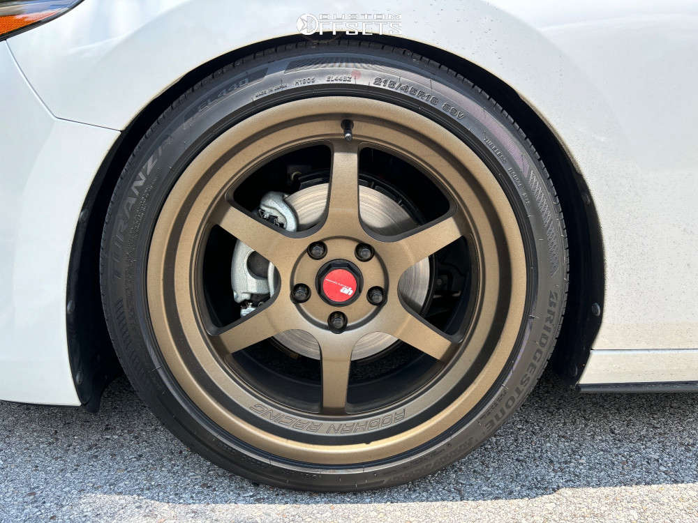 2024 Mazda 3 with 18x8.5 35 Aodhan Ah08 and 215/45R18 Bridgestone