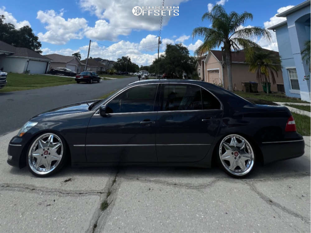 2006 Lexus LS430 with 19x9 40 Work Ls207 and 215/35R19 Continental ...